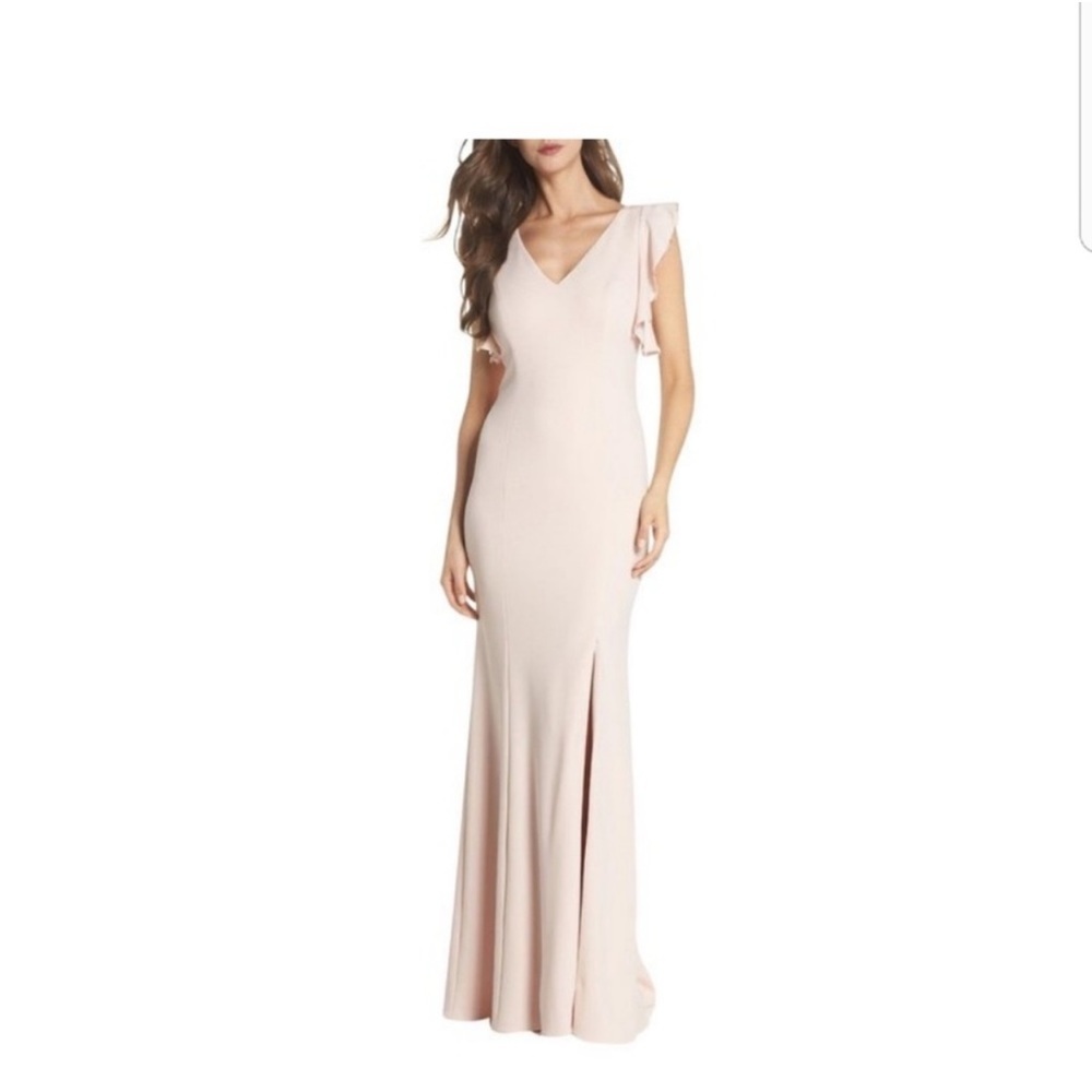 Adrianna Papell Trumpet Blush Gown Size 8